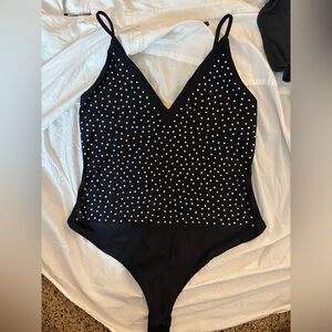 Daisy Black and White Polka Dot Bodysuit